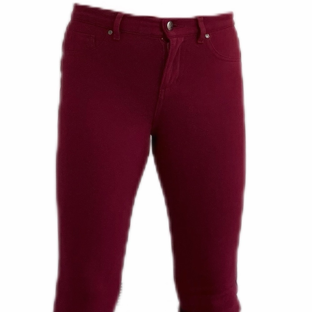Like an Angel- Deep Red Skinny Stretch Jeans (sz S) - Picture 3 of 11